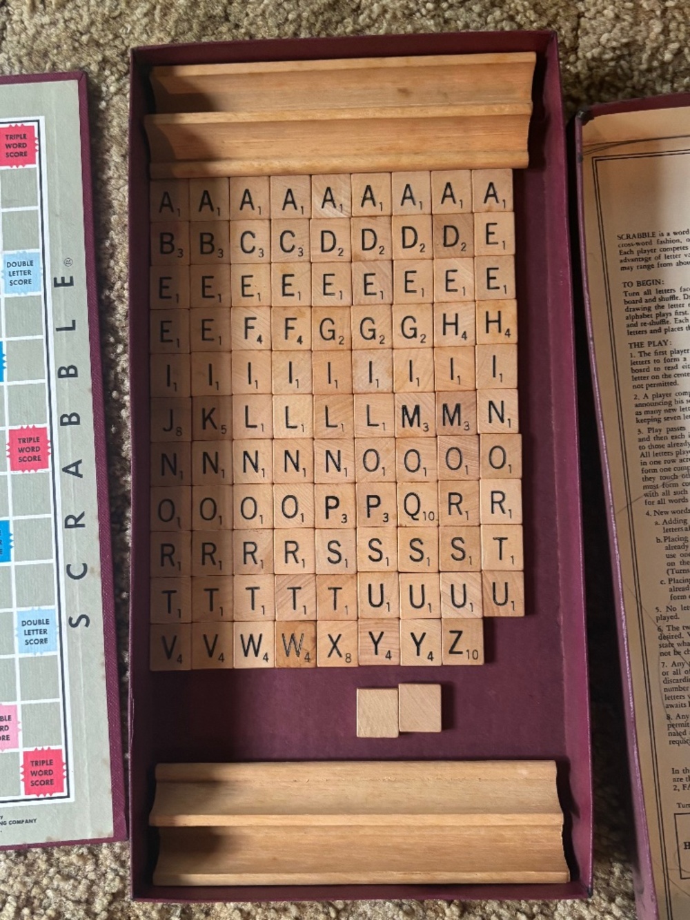 Scrabble Board Game Vintage 1948 SelRight Complete Selchow & Righter Original